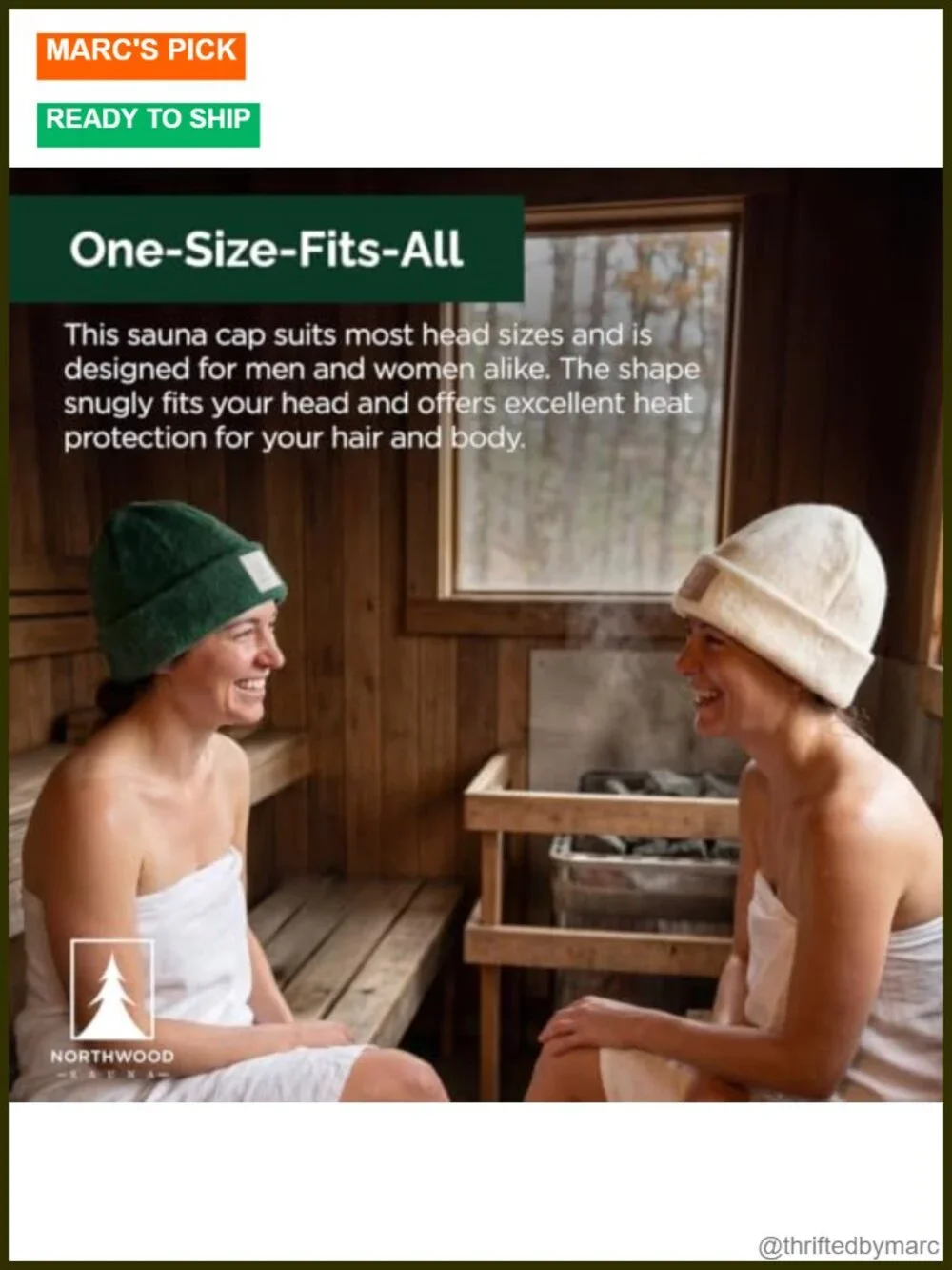 100% Merino Wool Sauna Beanie - Banya Hat Unisex One Size